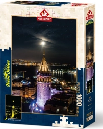 Világító puzzle - Galata torony 1000 darabos