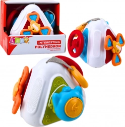 Szenzoros manipulációs kocka 5 az 1-ben babáknak