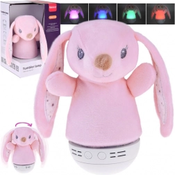 plüss nyuszi váltakozó fénnyel és zenével – éjjeli lámpa gyerekeknek
