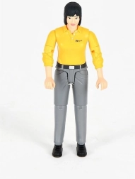 Bruder Bworld női figura – sárga póló, szürke nadrág