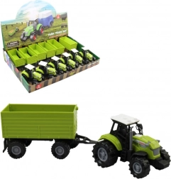 Traktor utánfutóval, fénnyel és hanggal