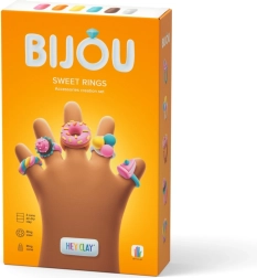 HEY CLAY modelína BIJOU Sweet Rings – készlet édes gyűrűk készítéséhez
