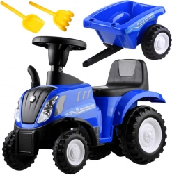 Gyerek futóbicikli traktor utánfutóval New Holland