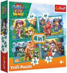 Puzzle 4 az 1-ben Mancs őrjárat (Paw Patrol) Dino Movie – történetek a dinoszauruszok szigetéről