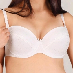 Félig merevített szoptatós melltartó New Baby Eva fehér