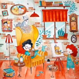 Vidám szoba puzzle 1023 darabbal