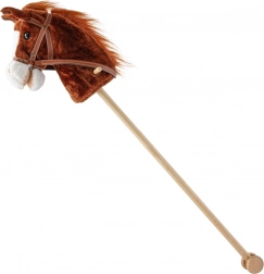 Hobby horse hangokkal és kerekekkel BABY MIX Brown