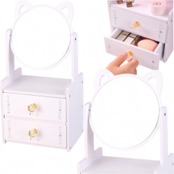 Füles fa mini toalettasztal