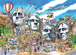 Puzzle DoodleTown: Mount Rushmore 1000 darab – COBBLE HILL