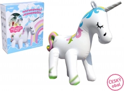 Felfújható, vízsugaras unikornis 220 × 160 × 80 cm – magyar csomagolás