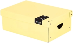 Laminált tárolódoboz PASTELINI, kicsi, sárga