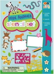 Vadállatos sablonok színes ceruzakészlettel