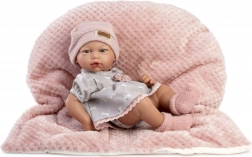 Guca élethű újszülött kislány baba 38 cm teljes vinil testtel