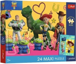 Premium Plus maxi puzzle gyerekeknek Toy Story – Játékok és barátok, 24 darab