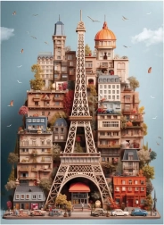 Eiffel torony puzzle 1000 darab