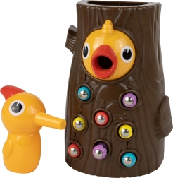 Mágneses ügyességi játék – Harkály és kukacok