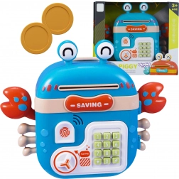 Elektronikus rák alakú persely PIN-kódos széffel – WOOPIE, kék