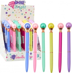 Elegáns golyóstoll gyönggyel és kék tintával