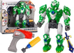 Csavarozható robot fényekkel és hangokkal – zöld készlet fúróval és csavarhúzóval