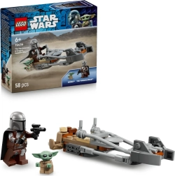 LEGO Star Wars Mandalóri és Grogu a speeder motoron