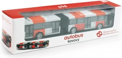 Fém csuklós busz PID Prága piros 18 cm