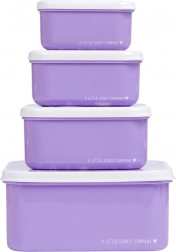 A Little Lovely Company négydarabos uzsonnásdoboz-készlet – Egyszarvúak