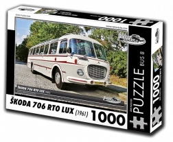 Retro-autók puzzle Škoda 706 RTO LUX – autóbusz 1961, 1000 darab