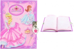 Hercegnőknek szánt napló lakattal és kulcsokkal