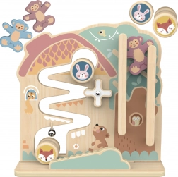 Fa aktivitástábla és golyópálya 2 az 1-ben TOOKY TOY