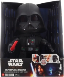 Star Wars plüss Darth Vader világító fénykarddal és hangváltoztatóval 27 cm