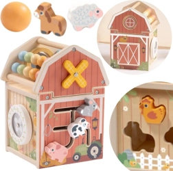 TOOKY TOY fa aktivitásistálló számlálóval és formaválogatóval