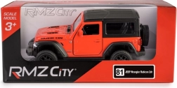 Fém autómodell JEEP Wrangler Rubicon 2021 Hard Top 1:35 piros
