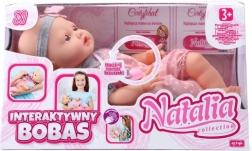 Interaktív baba NATALIA 41 cm hangokkal és csukódó szemekkel