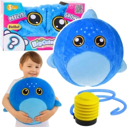 Plüss ugráló labda cápa 50 cm pumpával