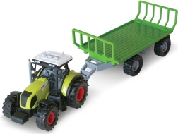 Traktor szénabálás utánfutóval, hanggal