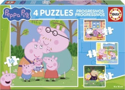 Peppa malac 4 az 1-ben kirakó (6–16 darab) EDUCA
