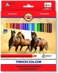 Háromszögletű színes ceruzák KOH-I-NOOR TRIOCOLOR, 36 db
