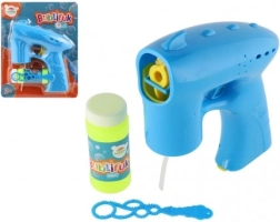Kék buborékfújó pisztoly utántöltővel, 13 cm