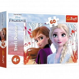 Puzzle 60 darabos Anna és Elsa varázslatos világa