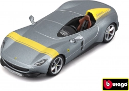 Fém autómodell 1:43 BBURAGO Ferrari Monza SP1 ezüst/sárga