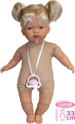 Panenka Aitana élethű puha testtel és hangokkal 33 cm