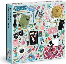 Négyzet alakú puzzle Macskás kiegészítők 500 darab