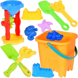 Homokozó szett vödörrel, formákkal és eszközökkel