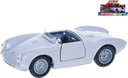 Welly Porsche 550 Spyder ezüst színű fém autómodell, 12 cm