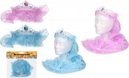 Karneváli fejpánt fátyollal – vegyes színek