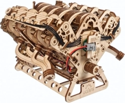 Ugears 3D fa mechanikus V8 motor puzzle