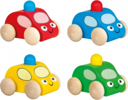 Sípoló fa autó villogóval – zöld