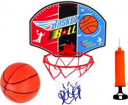 Mini kosárlabda szett táblával, gyűrűvel, labdával és pumpával