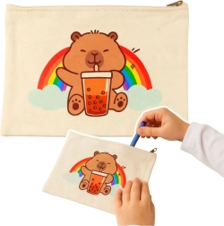 Cipzáras kapibara kozmetikai táska – praktikus kozmetikai és kiegészítőtartó