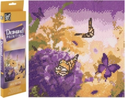Gyémántszemes festés pillangós rét 30 × 30 cm